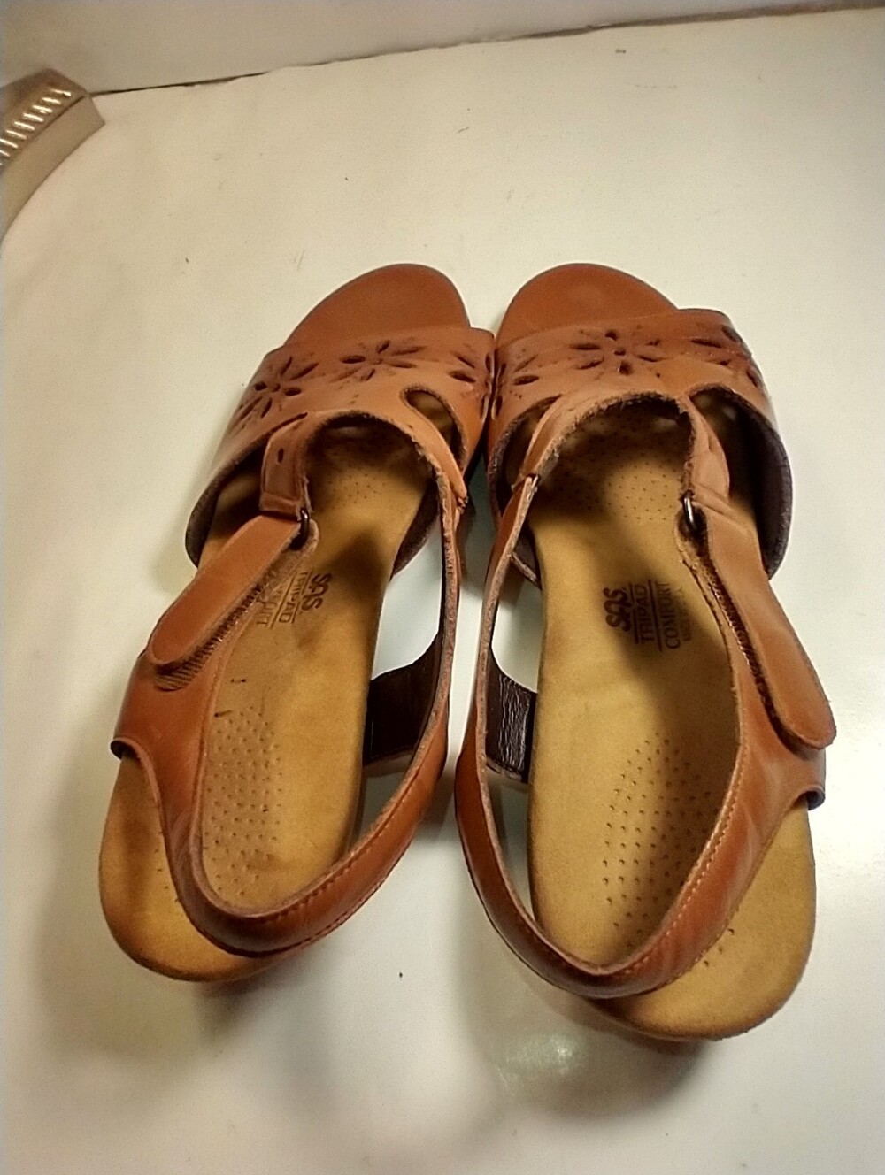 SAS Sunburst Tripad Comfort Chestnut Heel Strap Sandals Women's sz 11M. - Picture 8 of 10